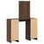 Vidaxl Toaletna mizica z vrati Rjava 102 x 33 x 135 cm Konstruiran les