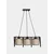 Opviq luster Trian 3, 3 × E27, crni / braon