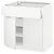 METOD / MAXIMERA Podni element s fiokom/2 vrata, bela/Voxtorp matirano bela, 80x60 cm