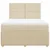 Vidaxl Box spring postelja z vzmetnico krem 160x200 cm blago