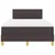 Vidaxl LED Box Spring Postelja Temno rjava 120 x 200 cm blago