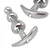 SuperLove Triple Bead Anal Plug Silver-Clear Gem