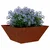 Vrtna saksija Rđa 35 x 35 x 15 cm