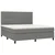 Vidaxl Box spring postelja z vzmetnico LED temno siva 160x200 cm blago