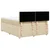 Vidaxl Box spring postelja z vzmetnico krem 160x200 cm blago