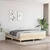 vidaXL Box spring posteljni okvir krem 160x200 cm blago