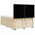 Vidaxl Box spring postelja z vzmetnico krem 140x200 cm blago