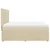 vidaXL vidaXL Box spring postelja z vzmetnico krem 200x200 cm blago, (21306738)