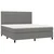 Vidaxl Box spring postelja z vzmetnico LED temno siva 180x200 cm blago