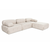 ATELIER DEL SOFA Ugaona garnitura Doblo 3 Seater with Pouffe (L1 O1 1R Pouffe) Light Brown