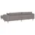 Sofa s jastukom 3 pcs Sivo-smeđa tkanina
