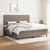 vidaXL Box spring postelja z vzmetnico taupe 200x200 cm blago, (20761259)