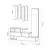 Hanah Home Cipelarnik 137x54,5x35cm Antracit-Krem