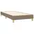 Greatstore Box spring postelja z vzmetnico LED taupe 90x190 cm blago