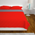 vidaXL Dvostrani Prošiveni Prekrivač Crveno-Sivi 170x210 cm
