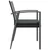 Vrtne stolice s jastucima 2 kom crne 56,5x57x83 cm poliratan