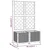 Vrtna sadilica s rešetkom bijela 80 x 40 x 136 cm PP