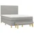 Vidaxl Box spring postelja z vzmetnico svetlo siva 140x200 cm blago