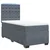 vidaXL Box spring postelja z vzmetnico temno siva 80x200 cm žamet