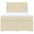 Vidaxl Box spring postelja z vzmetnico krem 160x200 cm blago