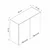Hanah Home kuhinjski element Minar 8009, 90 cm, beli