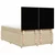 VIDAXL Box spring postelja z vzmetnico krem 140x200 cm blago