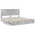 Krevet s od storage s uzglavljem Betonski sivi 200 x 200 cm
