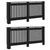 Pokrivač radijatora 2 pcs Crna 172 x 19 x 81,5 cm