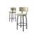 Hanah Home set od 4 barskih stolica Wosa, krem tkanina Babyface, crne metalne noge