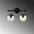 Opviq Zidna lampa 2 x E27 Socket, Crna