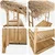 Vanjski bar stol Prirodna 110 x 50 x 209 cm Bambus