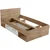 Krevet Box 120 120/200 cm , bela, hrast artisan
