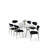 Hanah Home Trpezarijski set, 7 komada, Teget