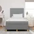 Vidaxl LED Box Spring Postelja Svetlo siva 120 x 200 cm blago