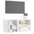 TV ormarić 2 kom sjajni bijeli 80x31,5x36 cm konstruirano drvo