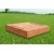 eoshop Lesena peskovnik 120x120 cm barve tikovina s pokrovom