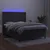 Vidaxl Box spring postelja z vzmetnico LED temno siva 140x190 cm žamet