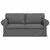 vidaXL Kavč Temno siva 215 x 82 x 80 cm Kovina
