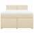 vidaXL Box spring postelja z vzmetnico krem 140x200 cm blago