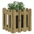 Vrtna sadilica s izgledom ograde 40x40x40 cm od borovine