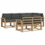 Set vanjskih sofa s jastukom 7 pcs Bijela i antracit Poliester