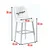 Hanah Home Set 4 barske stolice Vento Sivo-Crni