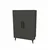 Hanah Home višenamenski ormarić 3 Raf 2 Kapak, 65 cm, antracit