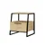 Hanah Home Noćni ormarić Pal 45x50x41cm Hrast-Crni