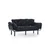 Atelier del Sofa Trosed na razvlačenje Nitta 185x85x70cm Crni