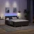 Vidaxl LED Box Spring Postelja Temno rjava 140 x 190 cm blago