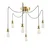 Opviq Luster MR-913, 126 cm, 6xE27,, Zlatne boje