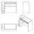 Hanah Home New Options Mm1.28.11.U1 krevet na sprat 256,4 × 190,9 × 100,8 cm, krem hrast