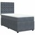 Vidaxl Box spring postelja z vzmetnico temno siva 80x200 cm žamet