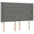 Vidaxl Box spring postelja z vzmetnico LED temno siva 140x190 cm blago